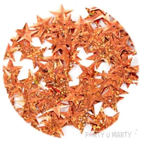 cekiny gwiazdki xl holo pomaranczowe 15 mm 120 szt czakos