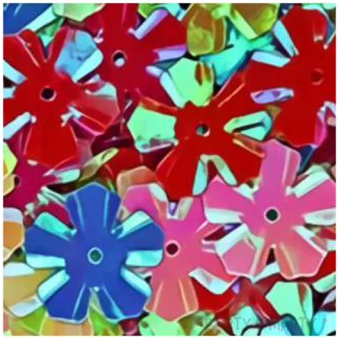 cekiny kwiatki holo mix 13 mm 14 g titanum