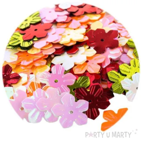 cekiny kwiatki metalic mix 12 mm 6 g czakos