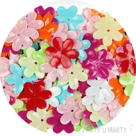 cekiny kwiatki mix 13 mm 14 g titanum