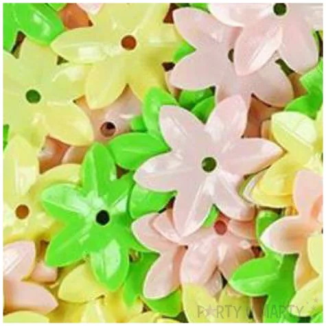 cekiny kwiatki mix 14 mm 14 g titanum