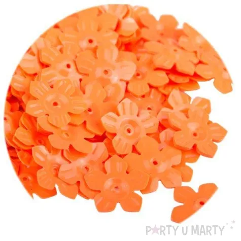 cekiny kwiatki pastel pomaranczowe 12 mm 6 g czakos