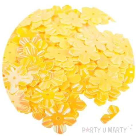 cekiny kwiatki pastel zolte 12 mm 6 g czakos