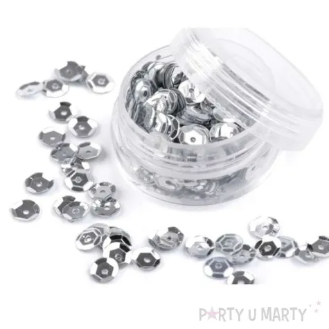 cekiny laserowe lamane 6 mm srebrne 5 g box