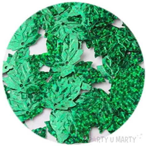 cekiny lisc klonu holo zielone 22 mm 40 szt czakos