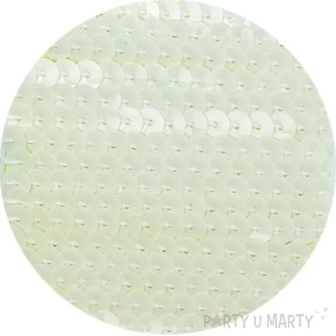 cekiny na sznurku biale 6 mm titanum 2 m