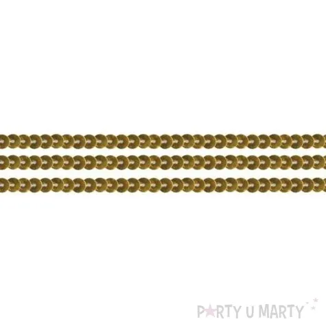 cekiny na sznurku zlote 6 mm titanum 2 m