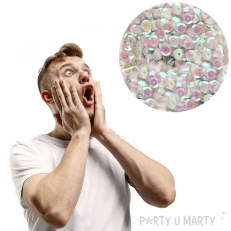 cekiny opalizujace bialy brewis 8 mm 10 g