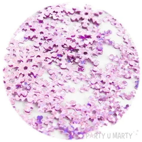 cekiny sniezynki holo rozowe 12 mm 200 szt czakos