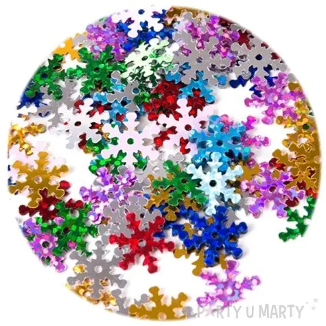 cekiny sniezynki xl holo mix 18 mm 200 szt czakos