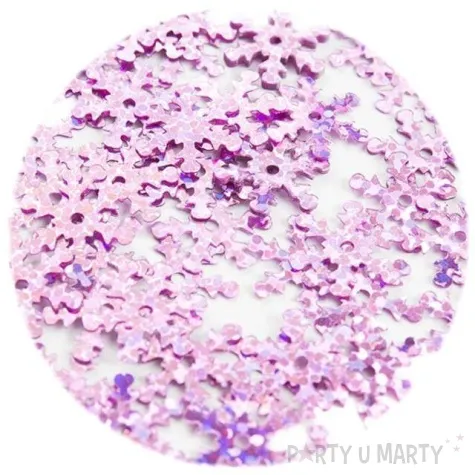 cekiny sniezynki xl holo rozowe 18 mm 200 szt czakos