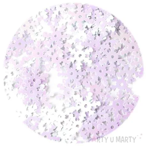 cekiny sniezynki xl pastel biale opalizujace 18 mm 200 szt czakos