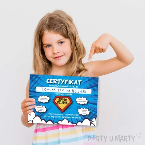 certyfikat super dziadek antyrama a4