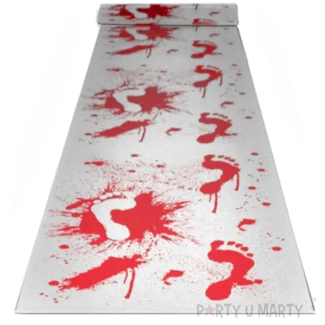 chodnik krwawe slady bialy folat 450 x 60 cm