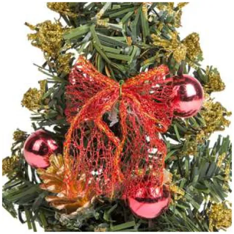 choinka classic mini ozdobiona czerwona czakos 20 cm