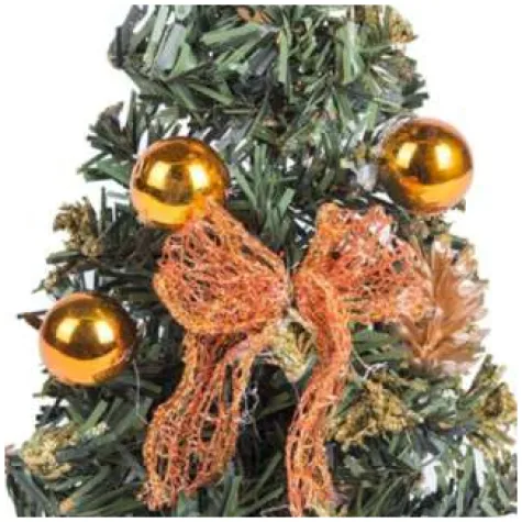 choinka classic mini ozdobiona pomaranczowa czakos 20 cm