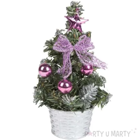 choinka classic mini ozdobiona wrzosowa czakos 20 cm