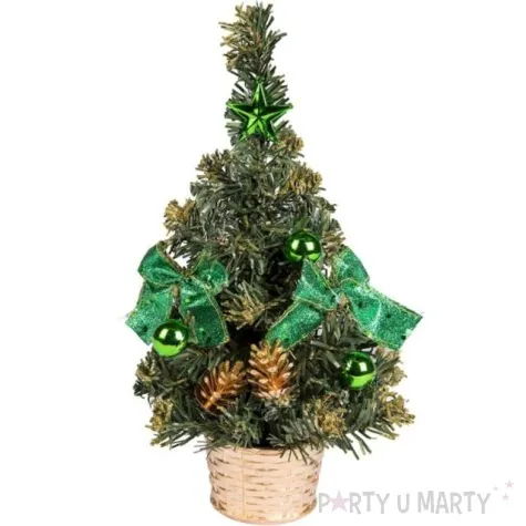 choinka classic mini ozdobiona zielona akces 25 cm