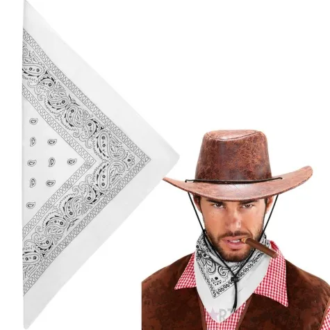 chusta kowbojska bandana bialo czarny widmann