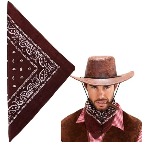 chusta kowbojska bandana brazowy widmann