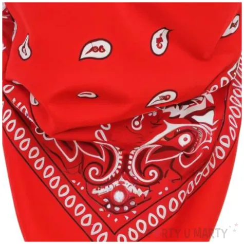 chusta kowbojska bandana czerwona aster 50x50 cm