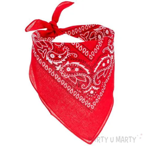chusta kowbojska bandana czerwona godan