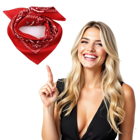 chusta kowbojska bandana czerwona kraszek