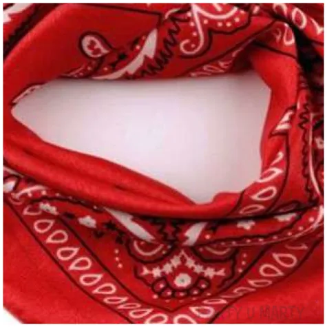 chusta kowbojska bandana czerwona kraszek