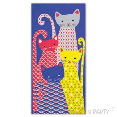 chusteczki koty siedzace paw 22 cm 10 szt