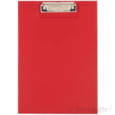 clipboard podkladka a5 z klipem zamykana czerwona d rect