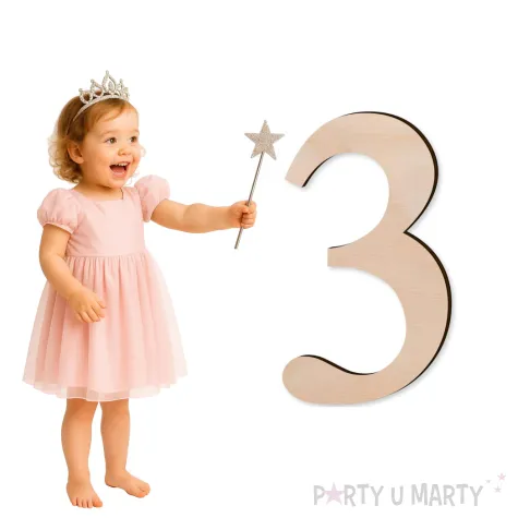 cyfra drewniana times 3 rozm m 60x100 mm