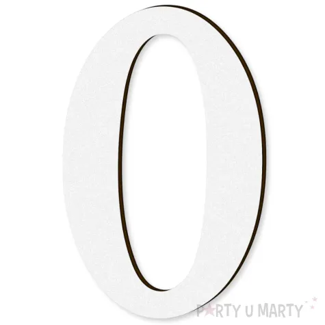 cyfra laminowana times 0 biala rozm m 66x100 mm