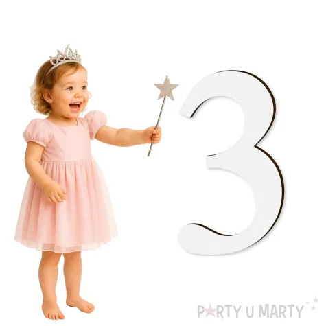 cyfra laminowana times 3 biala rozm m 60x100 mm