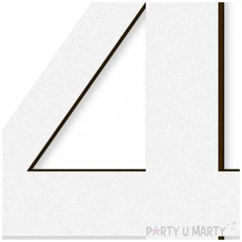 cyfra laminowana times 4 biala rozm m 70x100 mm