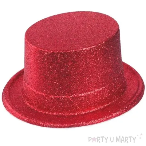 cylinder brokat classic czerwony