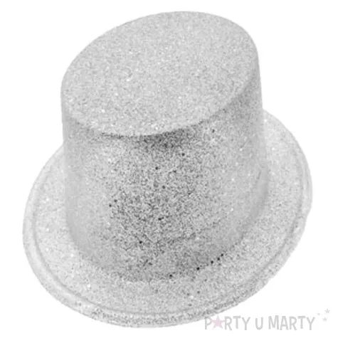 cylinder brokat classic srebrny ikonka