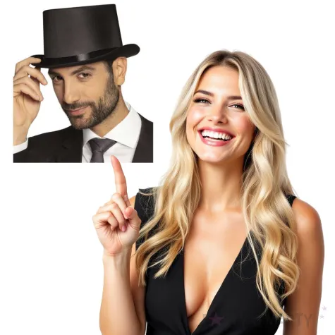 cylinder gala dzentelmen czarny satynowy boland