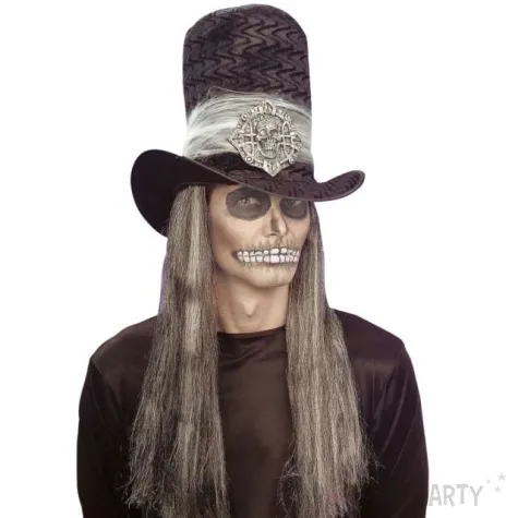 cylinder gotycki z czaszka czarny widmann