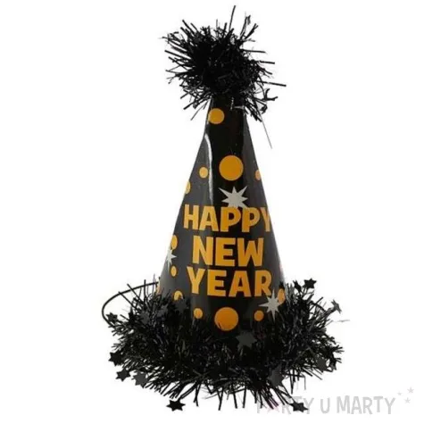 czapeczka happy new year czarna godan
