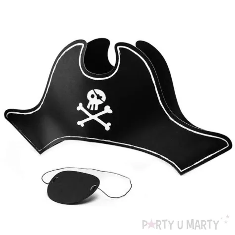 czapeczka papierowa pirat z opaska partydeco 1 szt
