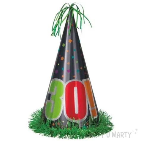 czapeczka urodzinowe urodziny 30 unique 33 cm