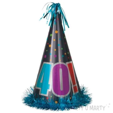 czapeczka urodzinowe urodziny 40 unique 33 cm