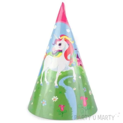czapeczki jednorozec na lace partypal 6 szt
