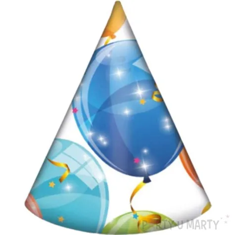 czapeczki papierowe balony sparkling balloons procos 6 szt