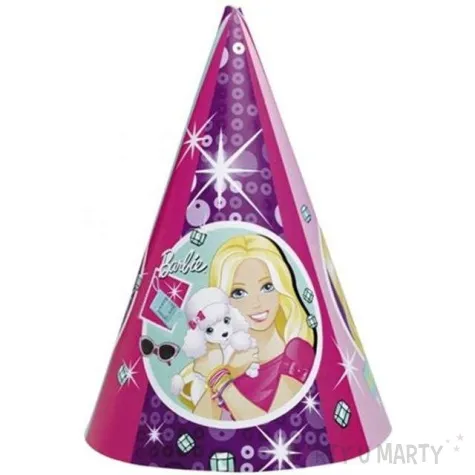 czapeczki papierowe barbie amscan 8 szt