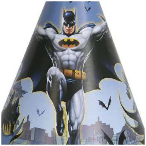 czapeczki papierowe batman unique 8 szt