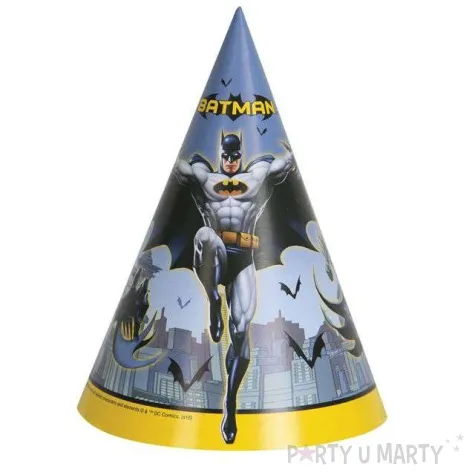 czapeczki papierowe batman unique 8 szt