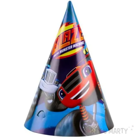 czapeczki papierowe blaze i megamaszyny amscan 8 szt