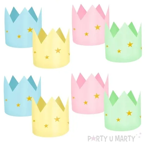 czapeczki papierowe crazy cake korony amscan 8 szt