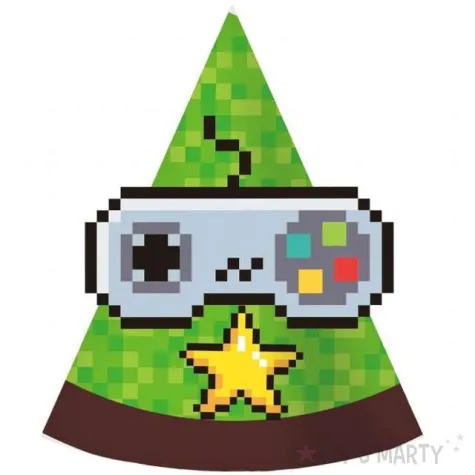 czapeczki papierowe gaming party godan 6 szt